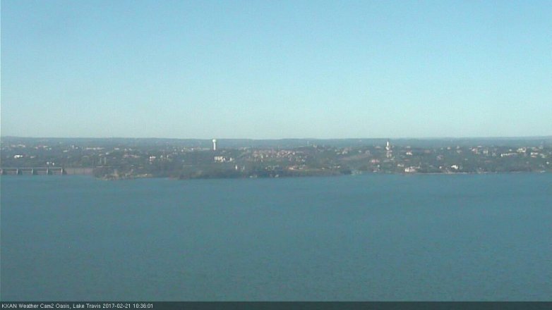 Lake Travis webcam, February 21, 2017 9:50 AM CT