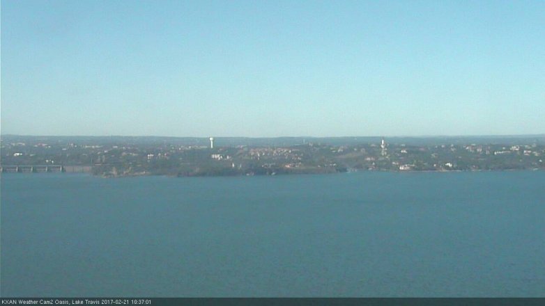 Lake Travis webcam, February 21, 2017 9:55 AM CT