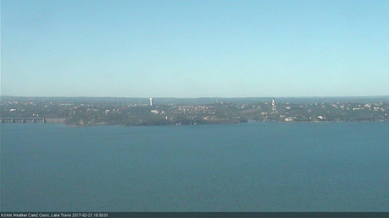 Lake Travis webcam, February 21, 2017 10:00 AM CT