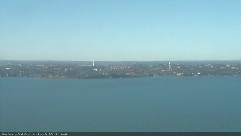 Lake Travis webcam, February 21, 2017 10:15 AM CT