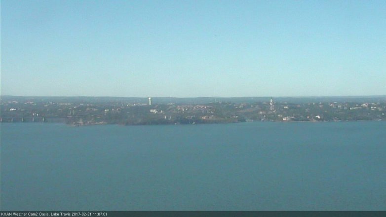 Lake Travis webcam, February 21, 2017 10:25 AM CT