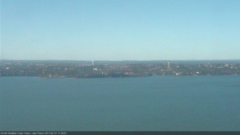 Lake Travis webcam, February 21, 2017 10:50 AM CT