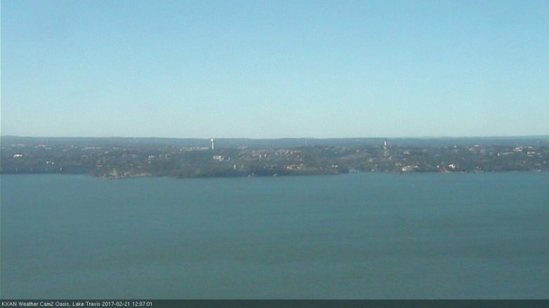 Lake Travis webcam, February 21, 2017 11:25 AM CT