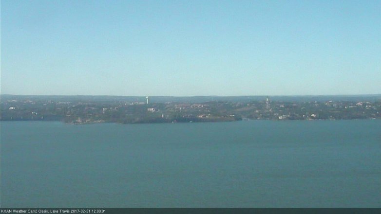Lake Travis webcam, February 21, 2017 11:30 AM CT