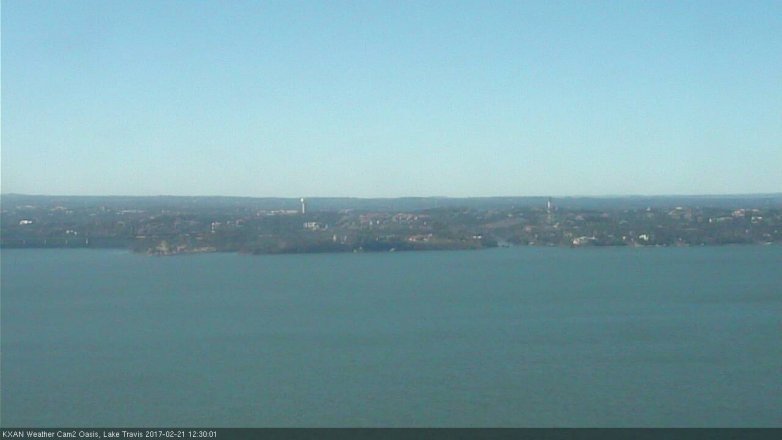 Lake Travis webcam, February 21, 2017 11:45 AM CT