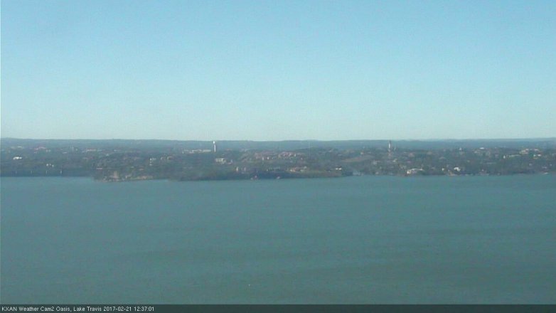 Lake Travis webcam, February 21, 2017 12:05 PM CT