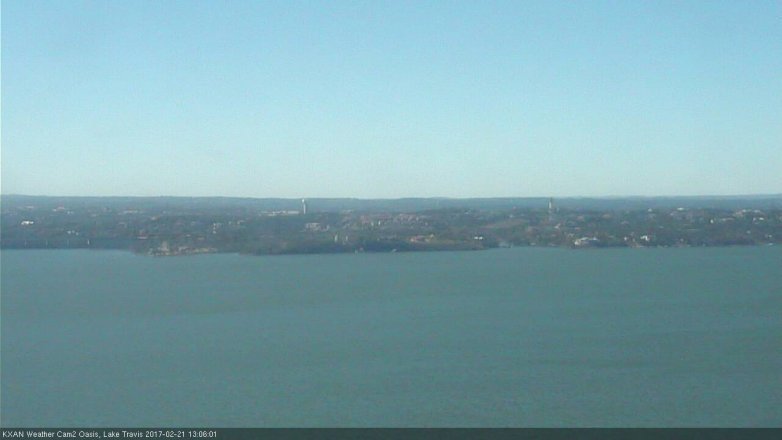 Lake Travis webcam, February 21, 2017 12:10 PM CT