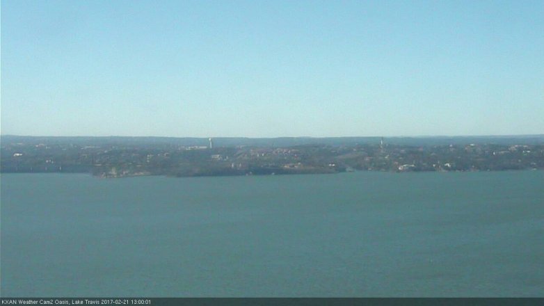 Lake Travis webcam, February 21, 2017 12:15 PM CT