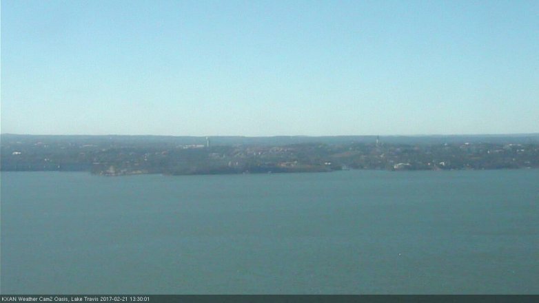 Lake Travis webcam, February 21, 2017 12:40 PM CT