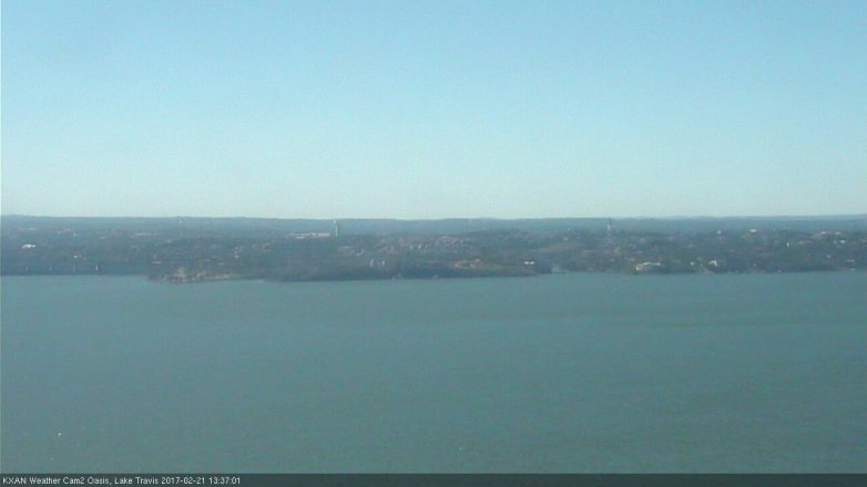 Lake Travis webcam, February 21, 2017 12:50 PM CT