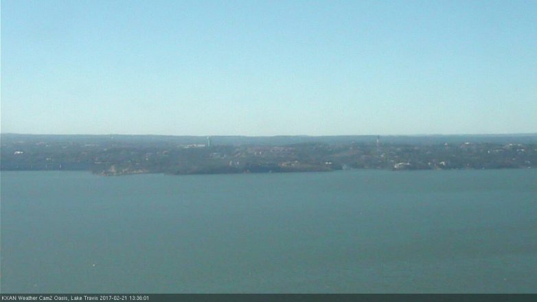 Lake Travis webcam, February 21, 2017 1:00 PM CT