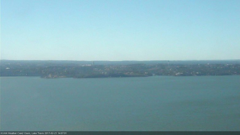 Lake Travis webcam, February 21, 2017 1:20 PM CT