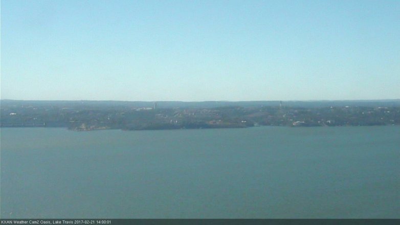 Lake Travis webcam, February 21, 2017 1:30 PM CT