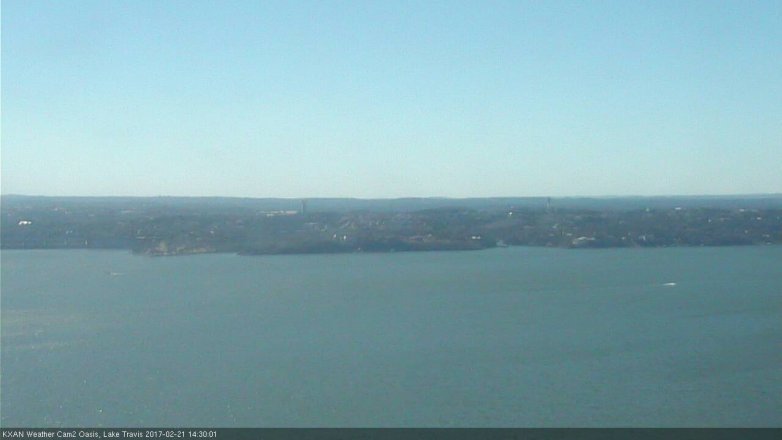 Lake Travis webcam, February 21, 2017 1:40 PM CT