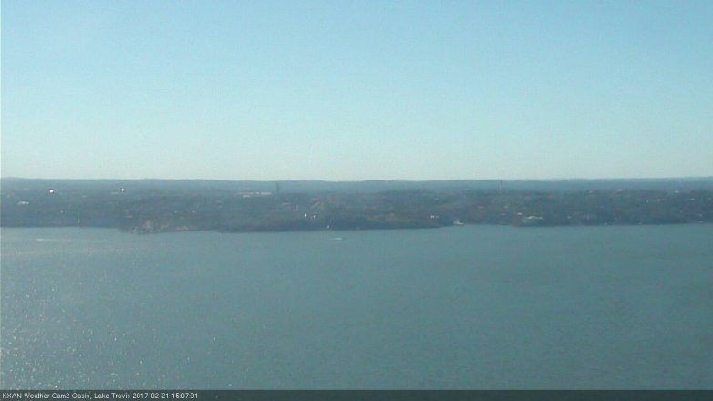 Lake Travis webcam, February 21, 2017 2:10 PM CT
