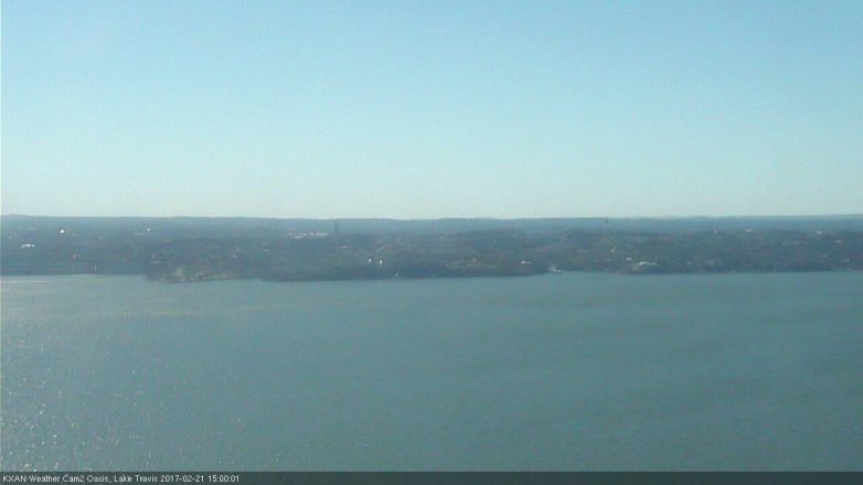 Lake Travis webcam, February 21, 2017 2:15 PM CT