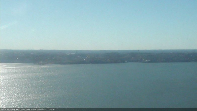 Lake Travis webcam, February 21, 2017 2:55 PM CT