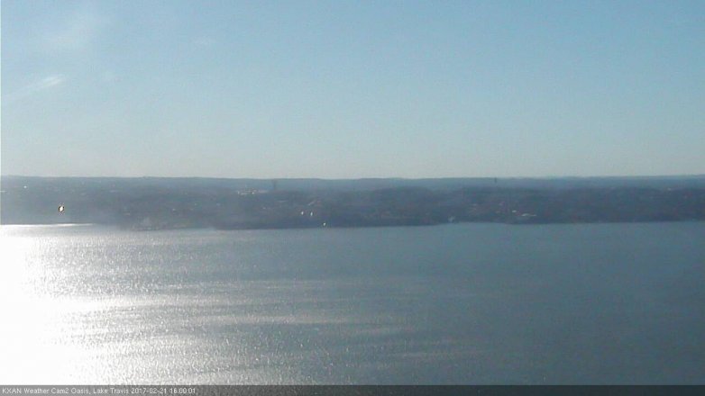 Lake Travis webcam, February 21, 2017 3:25 PM CT