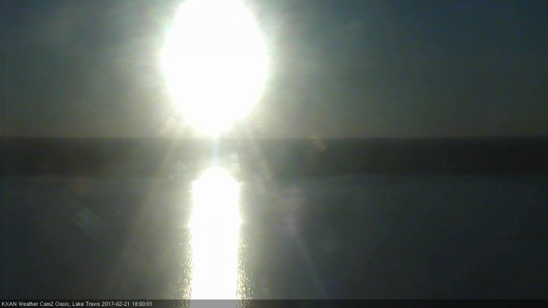 Lake Travis webcam, February 21, 2017 5:30 PM CT