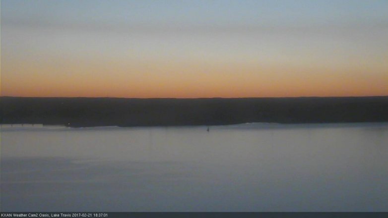 Lake Travis webcam, February 21, 2017 5:50 PM CT