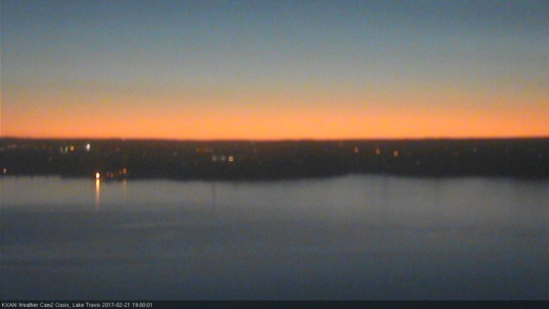 Lake Travis webcam, February 21, 2017 6:10 PM CT