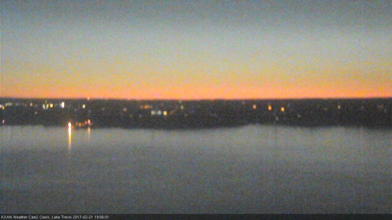 Lake Travis webcam, February 21, 2017 6:20 PM CT