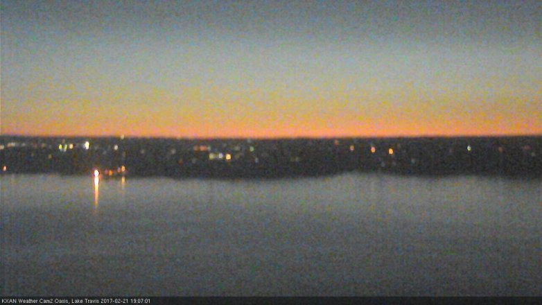 Lake Travis webcam, February 21, 2017 6:30 PM CT