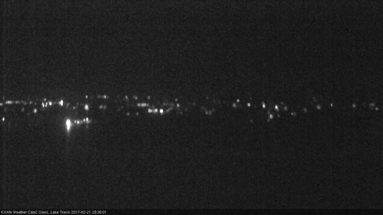 Lake Travis webcam, February 21, 2017 8:00 PM CT