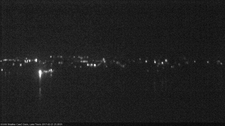 Lake Travis webcam, February 21, 2017 8:45 PM CT