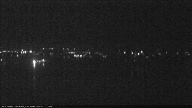 Lake Travis webcam, February 21, 2017 9:00 PM CT