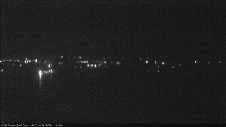 Lake Travis webcam, February 21, 2017 10:50 PM CT