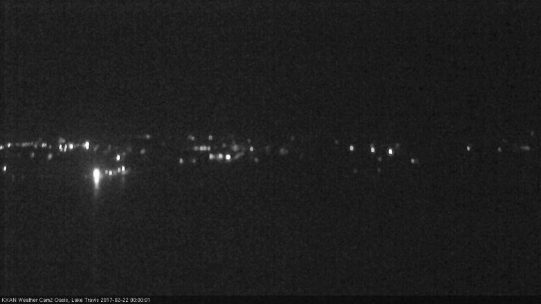 Lake Travis webcam, February 21, 2017 11:20 PM CT