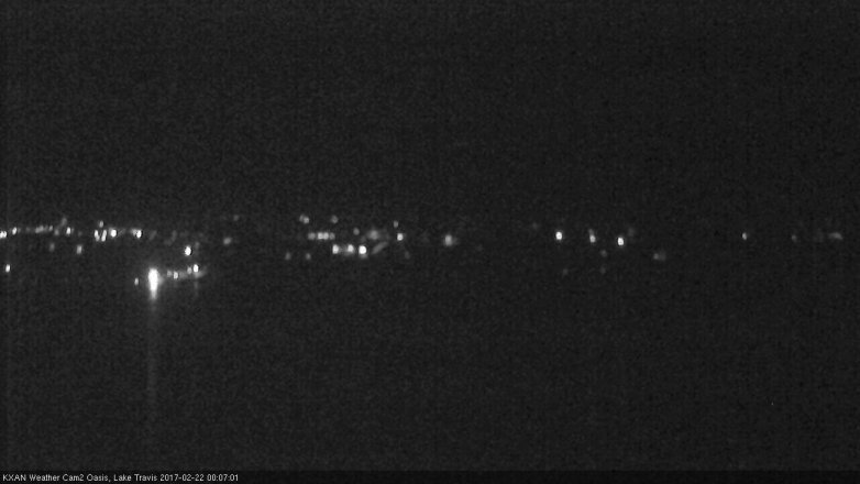 Lake Travis webcam, February 21, 2017 11:30 PM CT