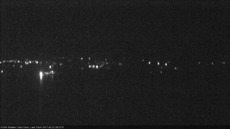 Lake Travis webcam, February 21, 2017 11:40 PM CT