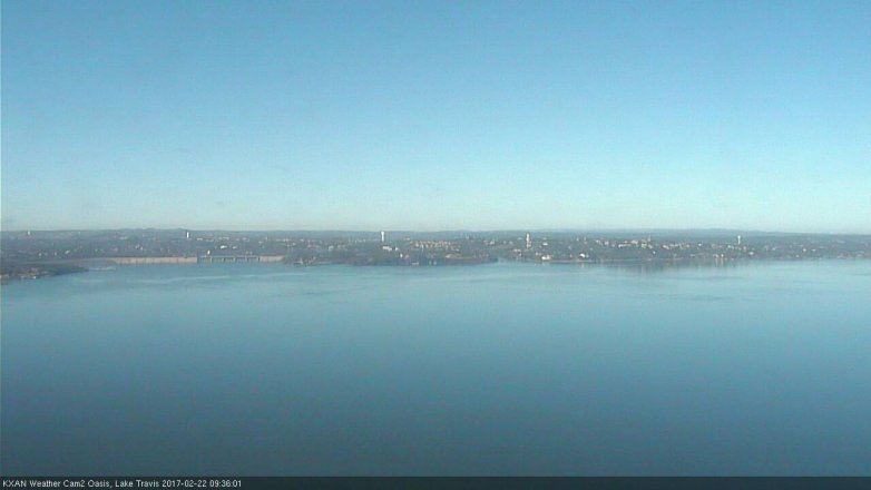 Lake Travis webcam, February 22, 2017 9:05 AM CT