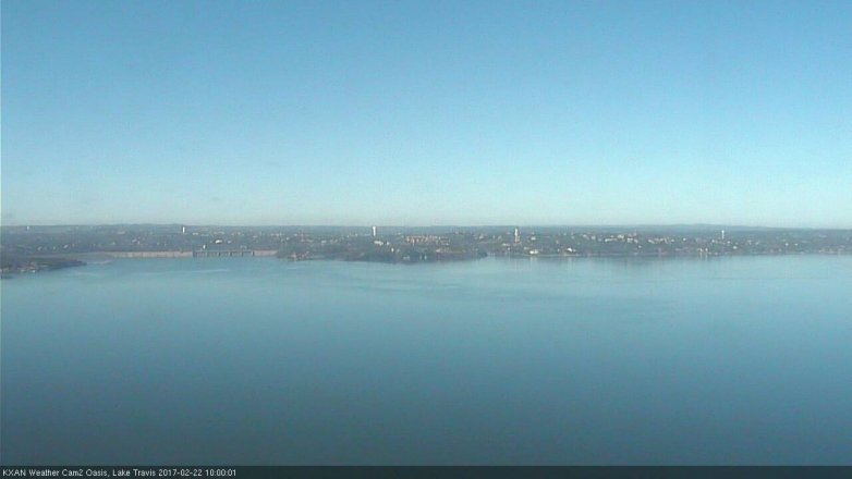Lake Travis webcam, February 22, 2017 9:30 AM CT