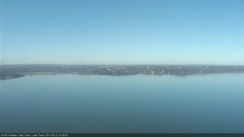 Lake Travis webcam, February 22, 2017 9:55 AM CT