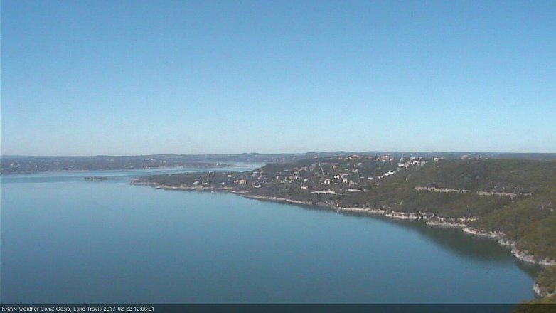 Lake Travis webcam, February 22, 2017 11:20 AM CT