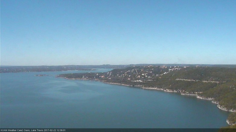 Lake Travis webcam, February 22, 2017 12:00 PM CT