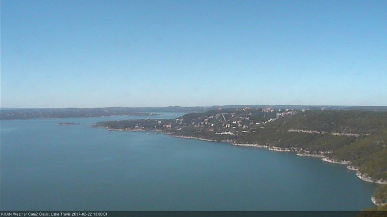 Lake Travis webcam, February 22, 2017 12:20 PM CT