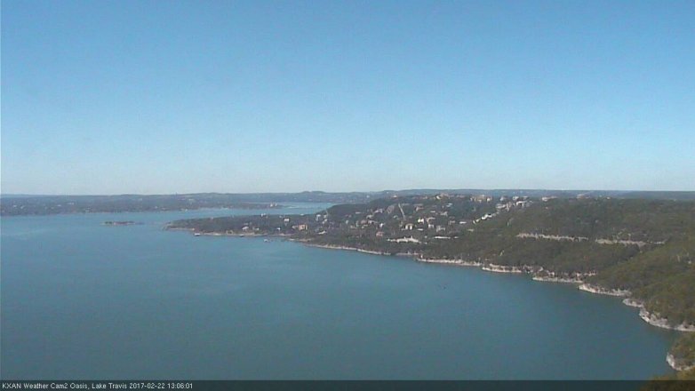 Lake Travis webcam, February 22, 2017 12:25 PM CT
