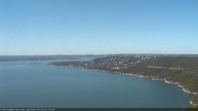 Lake Travis webcam, February 22, 2017 12:40 PM CT