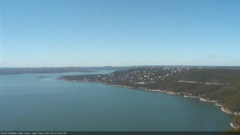 Lake Travis webcam, February 22, 2017 1:30 PM CT