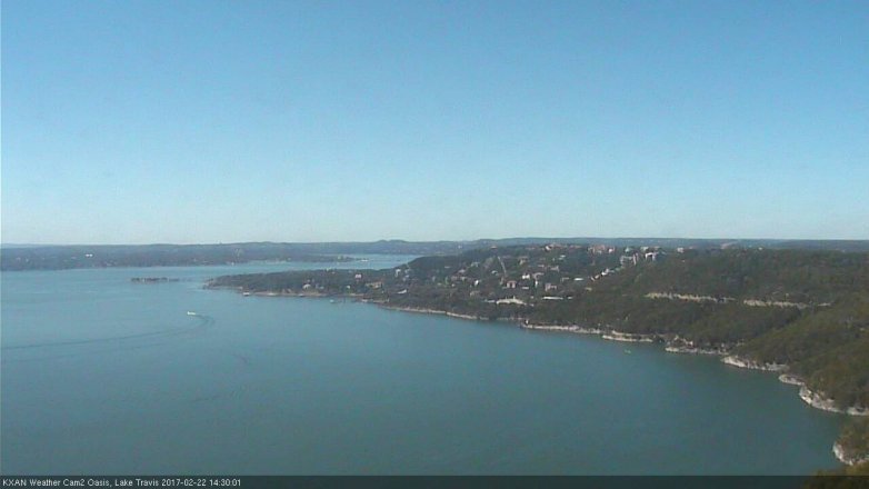 Lake Travis webcam, February 22, 2017 1:35 PM CT