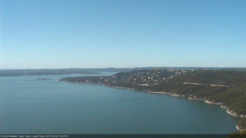 Lake Travis webcam, February 22, 2017 1:55 PM CT