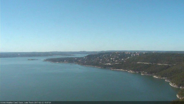 Lake Travis webcam, February 22, 2017 2:10 PM CT