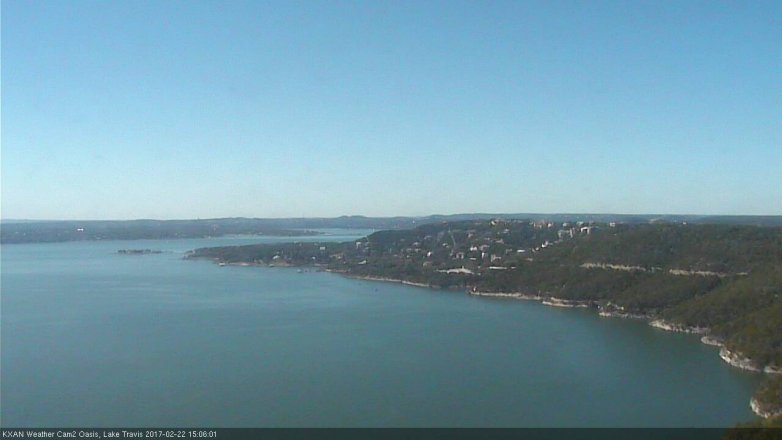 Lake Travis webcam, February 22, 2017 2:25 PM CT