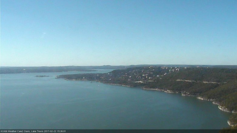 Lake Travis webcam, February 22, 2017 2:40 PM CT