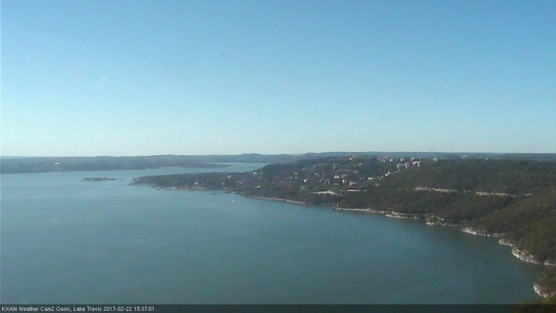 Lake Travis webcam, February 22, 2017 2:45 PM CT