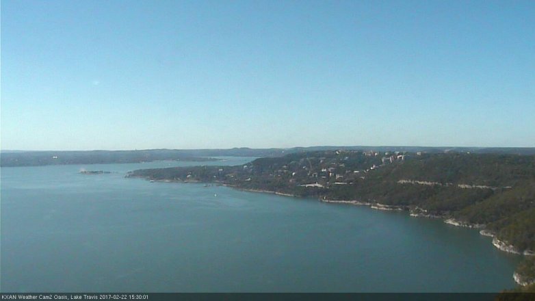 Lake Travis webcam, February 22, 2017 3:00 PM CT